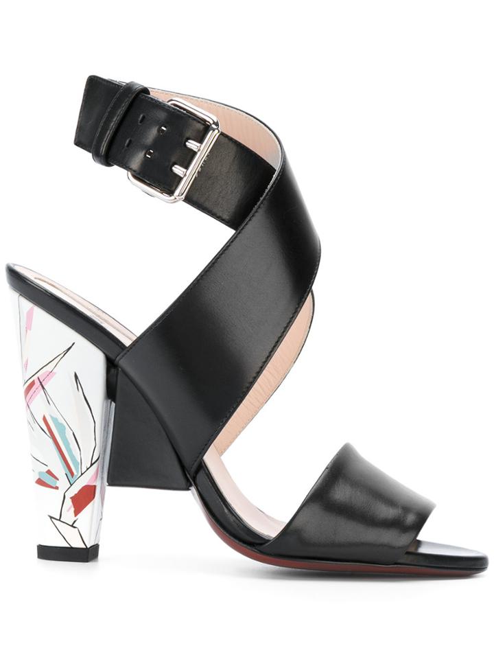 Fendi Birds Of Paradise Sandals - Black