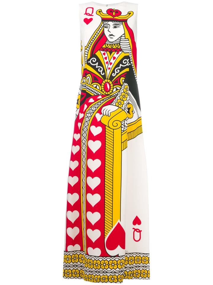 Dolce & Gabbana Queen Of Hearts Maxi Dress - White
