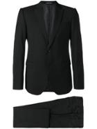 Emporio Armani Tailored Patterned Suit - Black