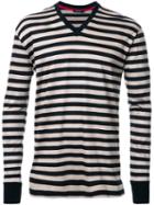 Loveless Skull Print Striped T-shirt, Men's, Size: 1, Black, Lyocell/cotton