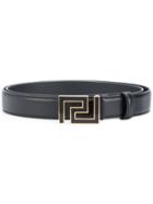 Versace Greek Key Buckle Belt - Black