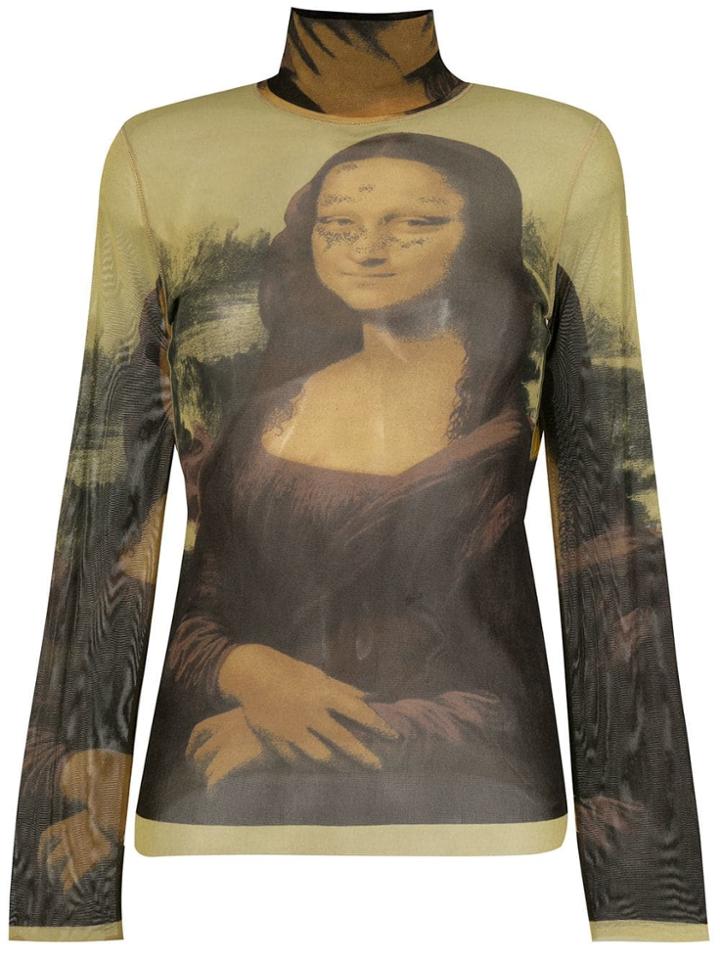 Jean Paul Gaultier Vintage Sheer Monalisa Top - Green