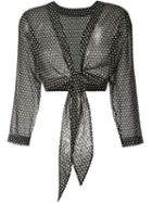 Lisa Marie Fernandez - Cropped Tie-up Shirt - Women - Cotton - 3, Black, Cotton