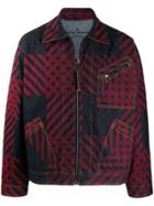 Vivienne Westwood Anglomania Check Print Denim Jacket - Blue