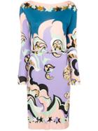 Emilio Pucci Printed Belted Dress - Pink & Purple