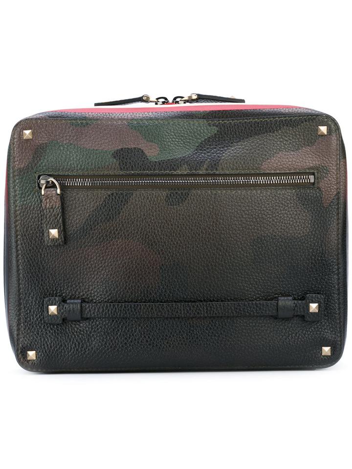 Valentino - Camouflage Pouch - Men - Calf Leather - One Size, Green, Calf Leather