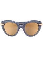 Pomellato Cat Eye Sunglasses, Women's, Blue, Acetate