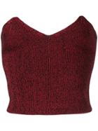 H Beauty & Youth Ribbed Bodice Sweater - Red