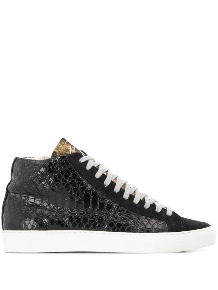 P448 Star High-top Sneakers - Black