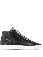 P448 Star High-top Sneakers - Black