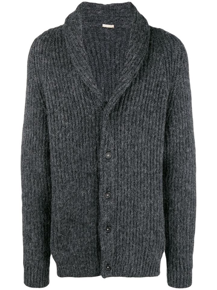 Massimo Alba Shawl Lapel Cardigan - Grey