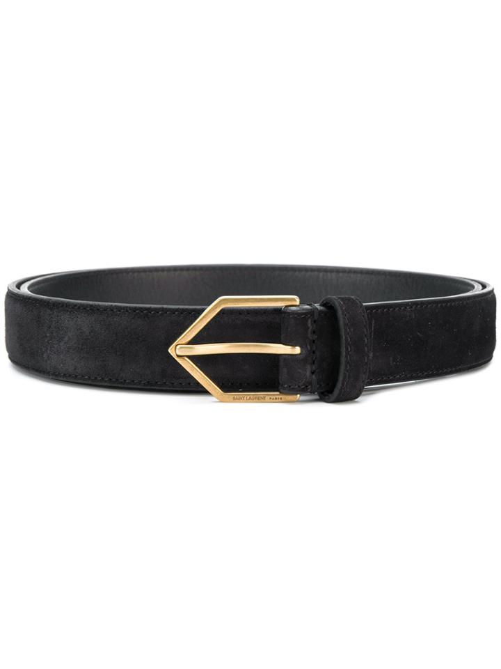 Saint Laurent Triangle-buckle Belt - Black