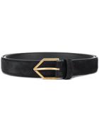 Saint Laurent Triangle-buckle Belt - Black