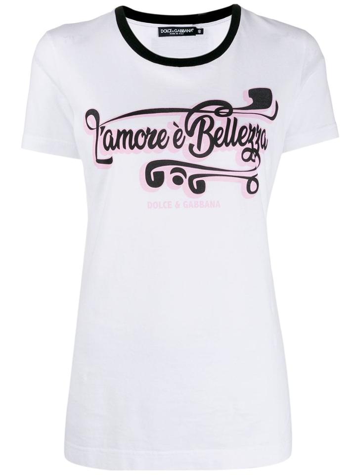 Dolce & Gabbana L'amore Print T-shirt - White