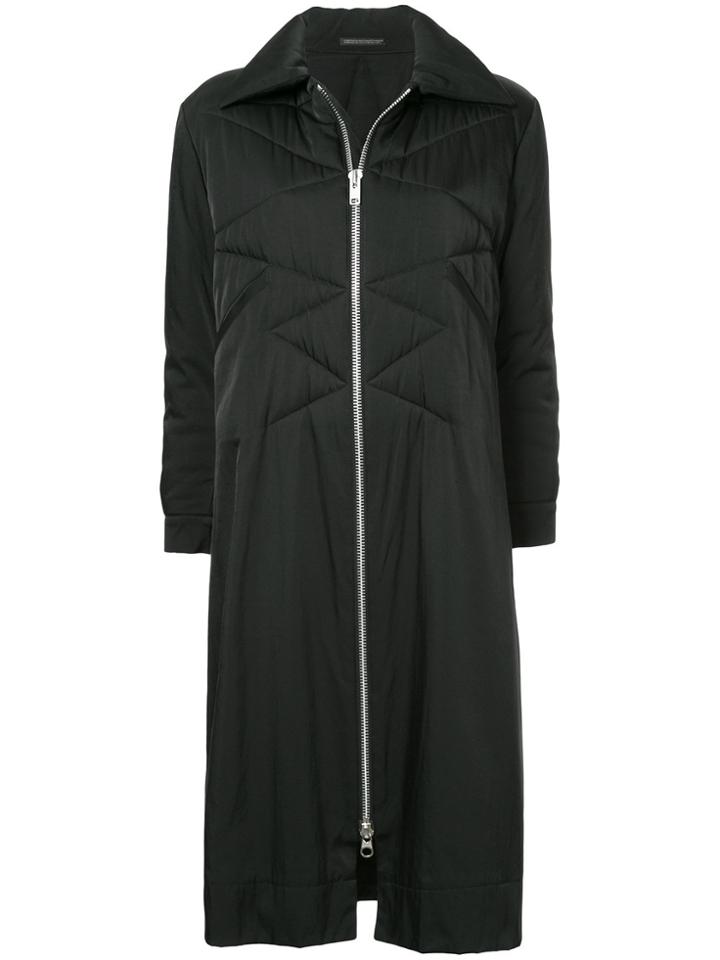 Yohji Yamamoto Vintage Quilted Long Coat - Black