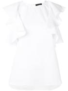 Roberto Collina - Ruffled Sleeves Blouse - Women - Cotton - S, Women's, White, Cotton