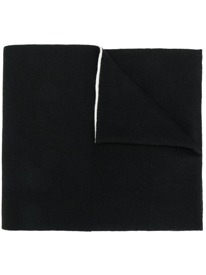 Ea7 Emporio Armani Contrast Logo Scarf - White