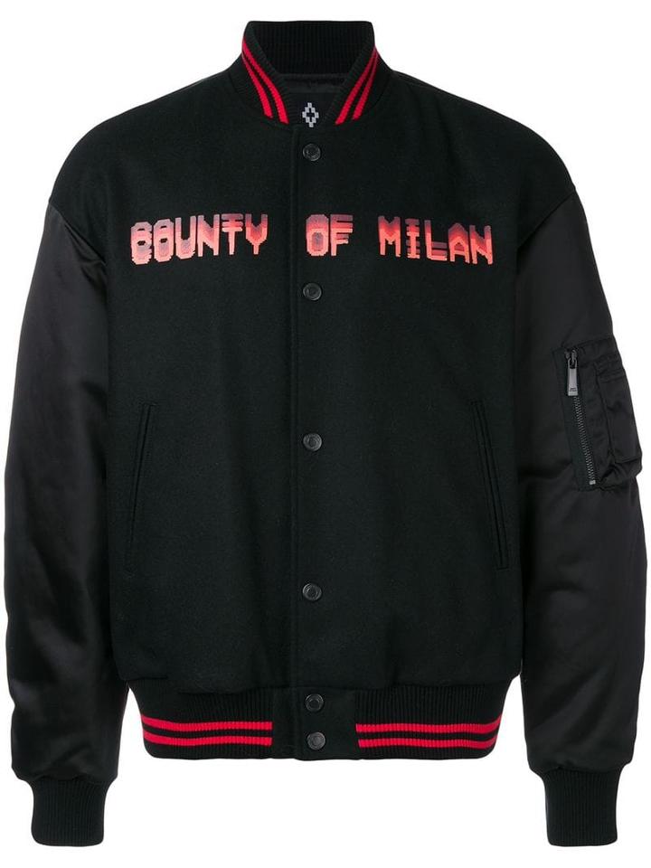Marcelo Burlon County Of Milan Logo Print Bomber Jacket - Black