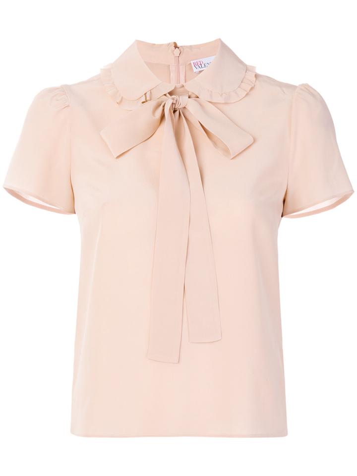 Red Valentino Pussy Bow Blouse - Pink & Purple