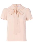 Red Valentino Pussy Bow Blouse - Pink & Purple