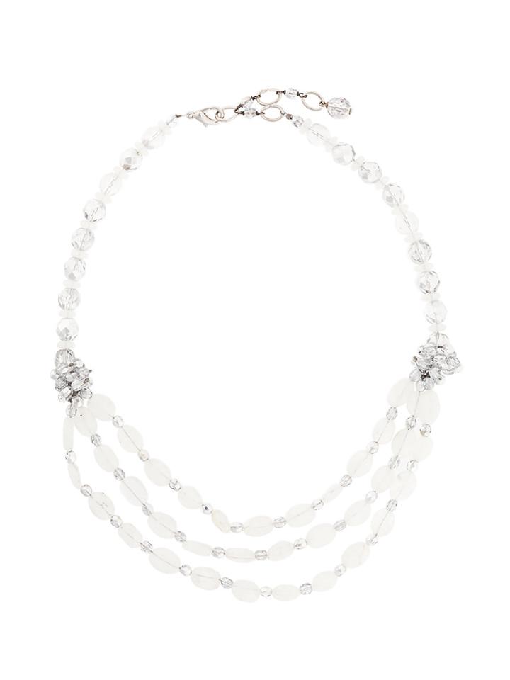 Armani Collezioni Layered Beaded Necklace - Metallic