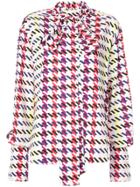 Oscar De La Renta Graphic-print Tie-neck Blouse - Multicolour