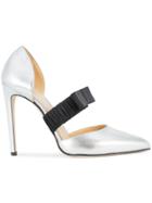 Chloe Gosselin Lily Contrast Strap Sandals - Metallic