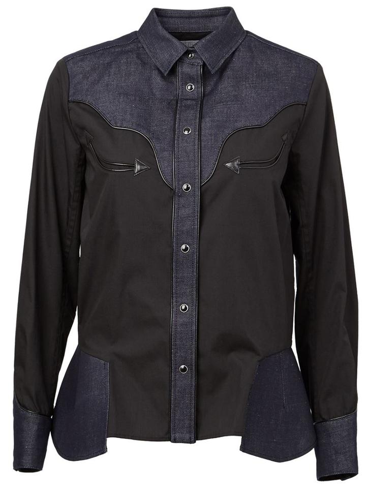 Sacai Denim Panel Western Shirt