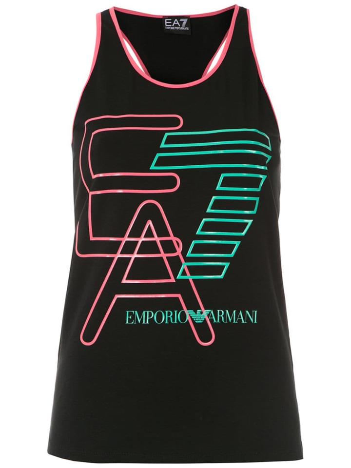 Ea7 Emporio Armani Embossed Logo Tank - Black