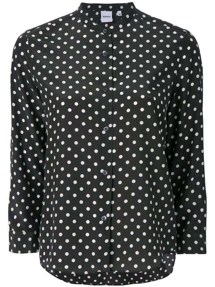 Aspesi Polka-dot Print Shirt - Grey
