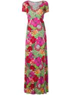 Ultràchic Hibiscus Print Maxi Dress - Multicolour