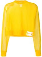 Artica Arbox Cropped Sheer Sweater - Yellow