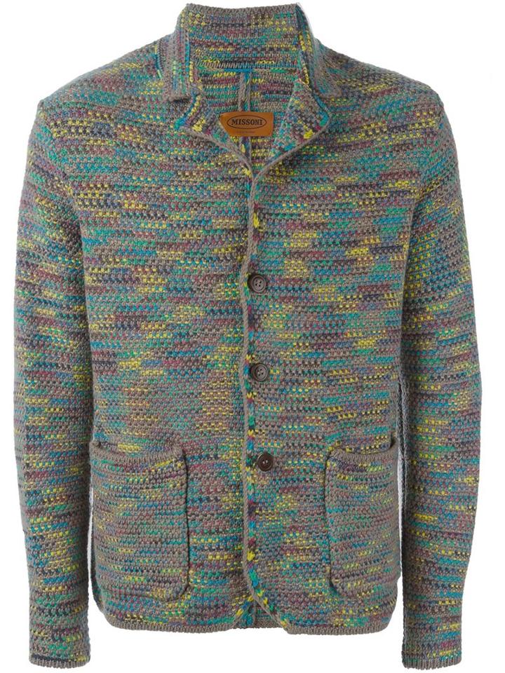 Missoni Cashmere Knit Blazer, Men's, Size: 50, Cashmere