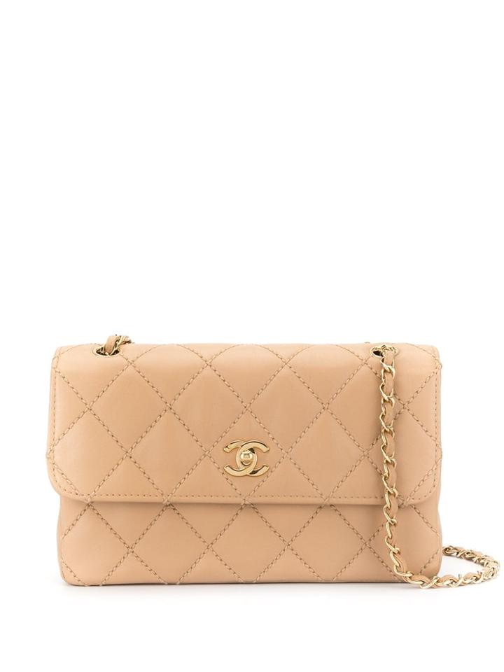 Chanel Pre-owned Chanel Wild Stitch Chain Shoulder Bag - Brown