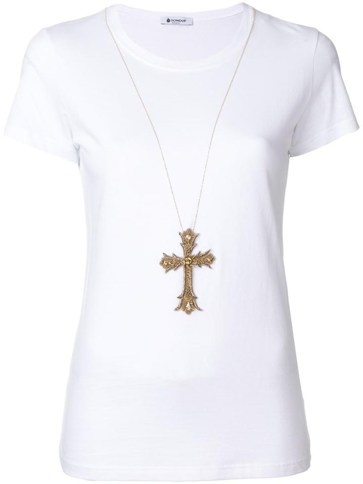 Dondup Embellished Cross T-shirt - White