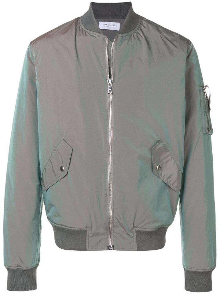 John Elliott Iridescent Bogota Bomber Jacket - Grey