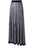 Sonia Rykiel - Pleated Skirt - Women - Silk/viscose - M, Blue, Silk/viscose