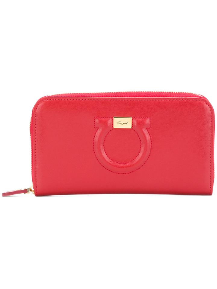 Salvatore Ferragamo Gancini Continental Wallet - Red