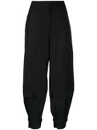 Stella Mccartney Cropped Pinstriped Trousers - Black
