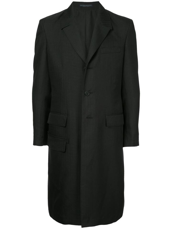 Yohji Yamamoto Elongated Buttoned Up Jacket - Black
