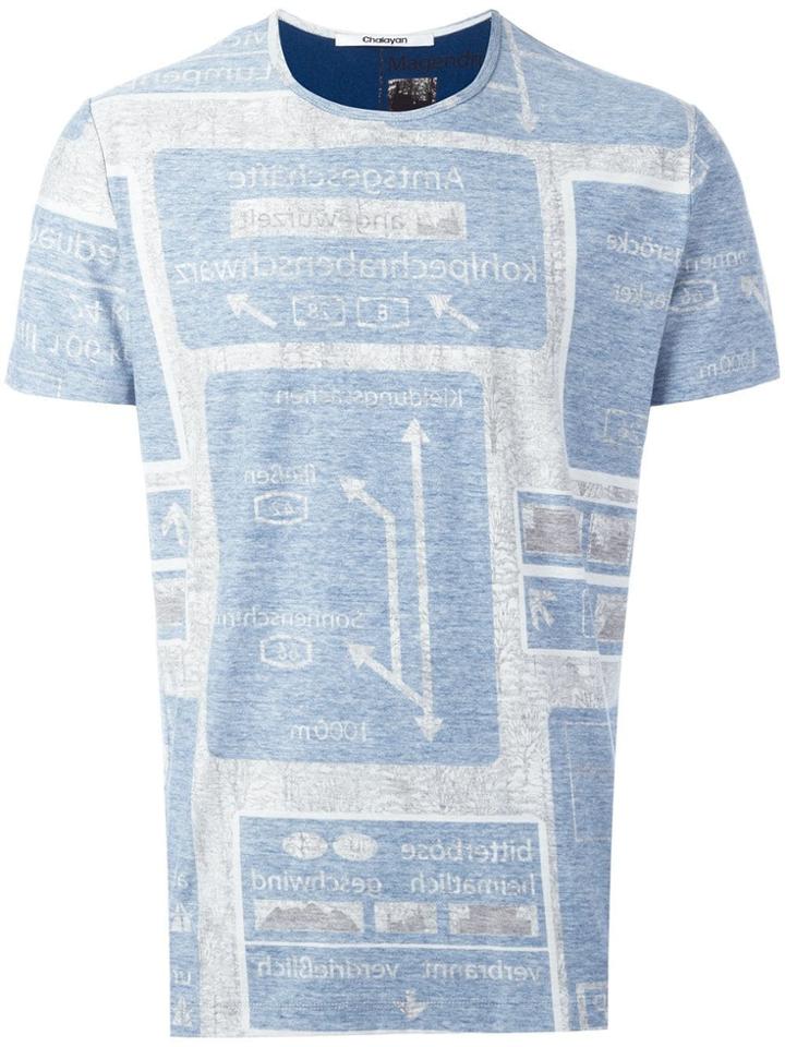 Chalayan Roll-up T-shirt - Blue