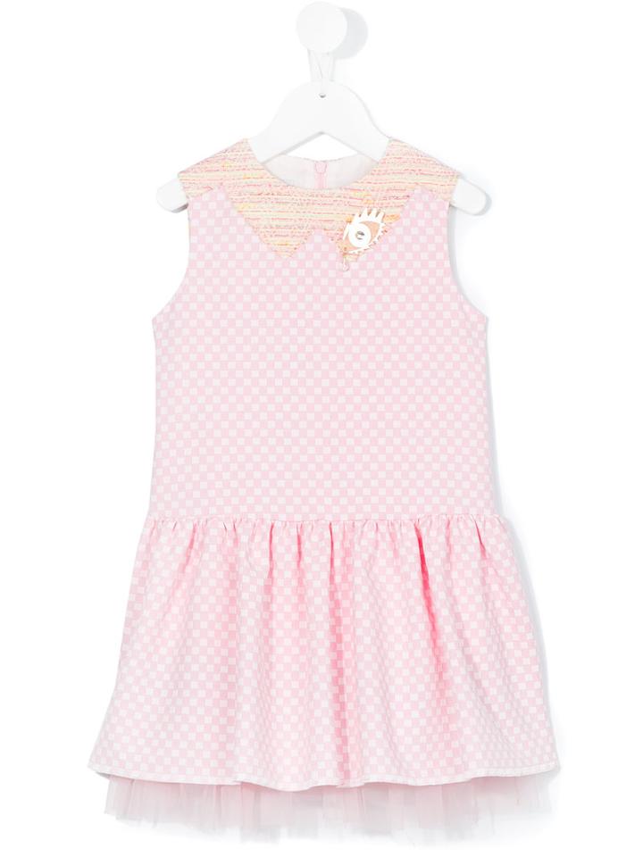 I Pinco Pallino - Checked Dress - Kids - Cotton/polyamide/polyester - 5 Yrs, Pink/purple