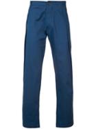 F.s.z - Pleated Chino Trousers - Men - Cotton - L, Blue, Cotton