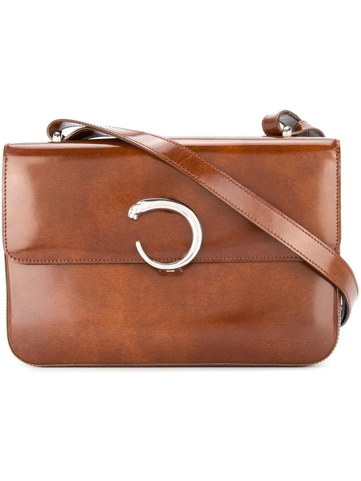 Cartier Vintage Panther Shoulder Bag - Brown