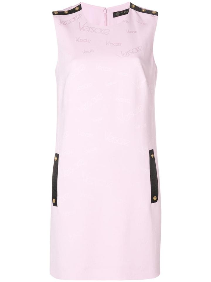 Versace Embellished Shift Dress - Pink & Purple