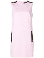 Versace Embellished Shift Dress - Pink & Purple