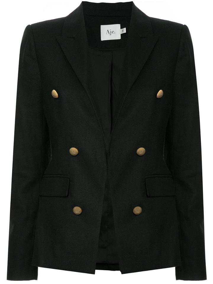 Aje Behati Button Embellished Blazer - Black