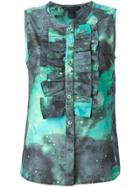 Marc By Marc Jacobs Stargazer Ruffled Bib Sleeveless Shirt -