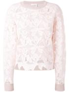 See By Chloé Layered Jumper, Women's, Size: Large, Pink/purple, Cotton/silk