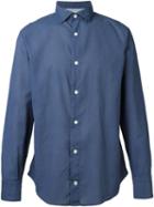 Eleventy Fine Polka Dot Shirt, Men's, Size: 39, Blue, Cotton
